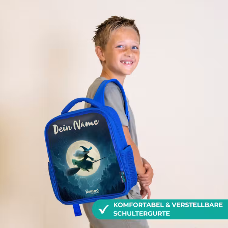 Kinderrucksack - Blau - Nachtflug über den Wald — 5