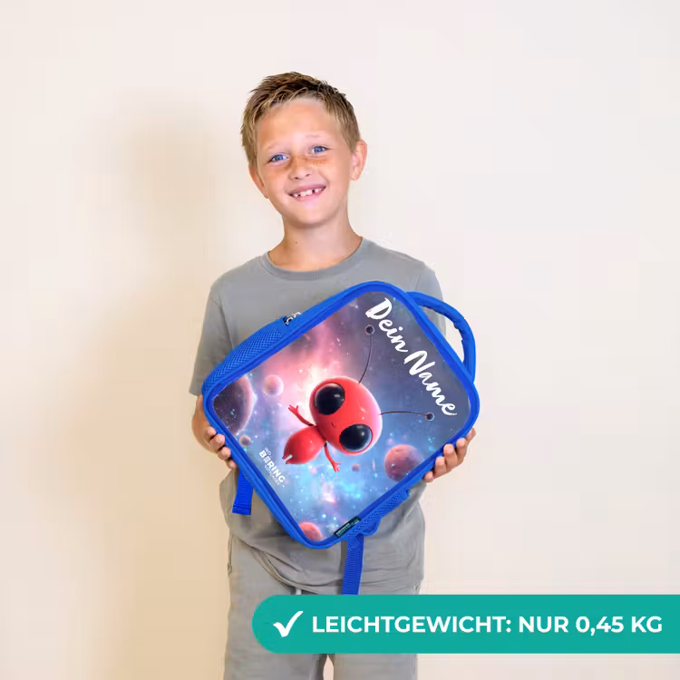 Kinderrucksack - Blau - Rotes Raumwesen im kosmischen Tanz — 4