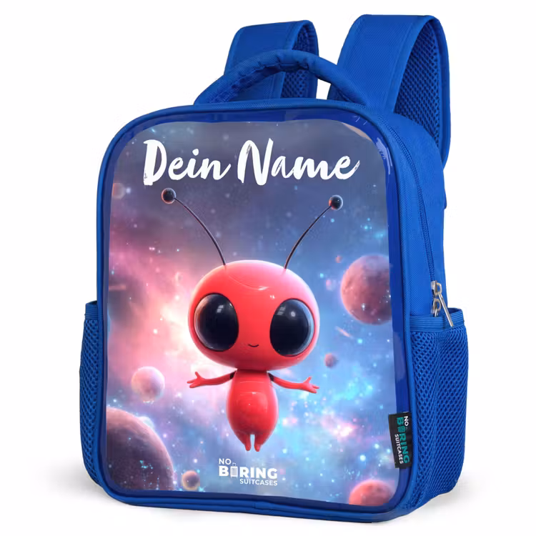 Kinderrucksack - Blau - Rotes Raumwesen im kosmischen Tanz — 7
