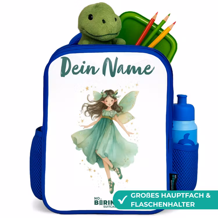 Kinderrucksack - Blau - Schwebende grüne Elfe — 3