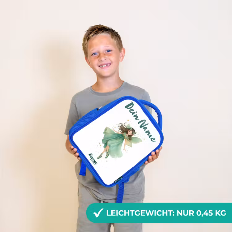 Kinderrucksack - Blau - Schwebende grüne Elfe — 4