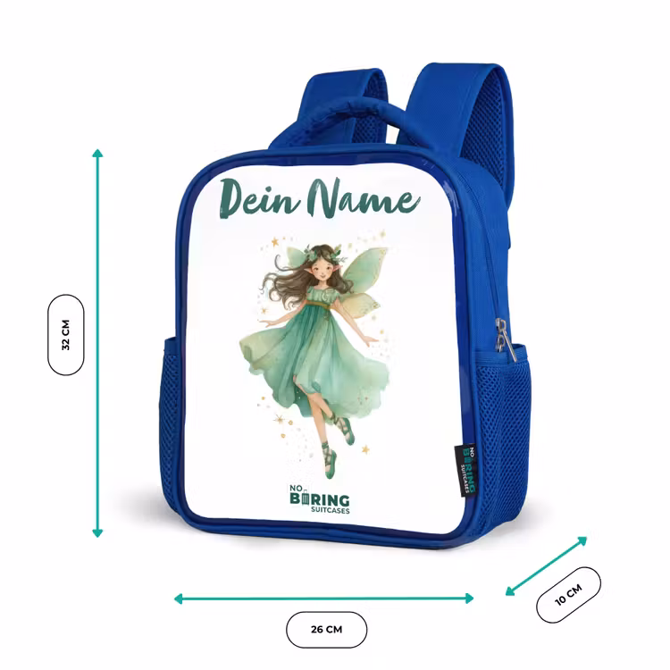 Kinderrucksack - Blau - Schwebende grüne Elfe — 6