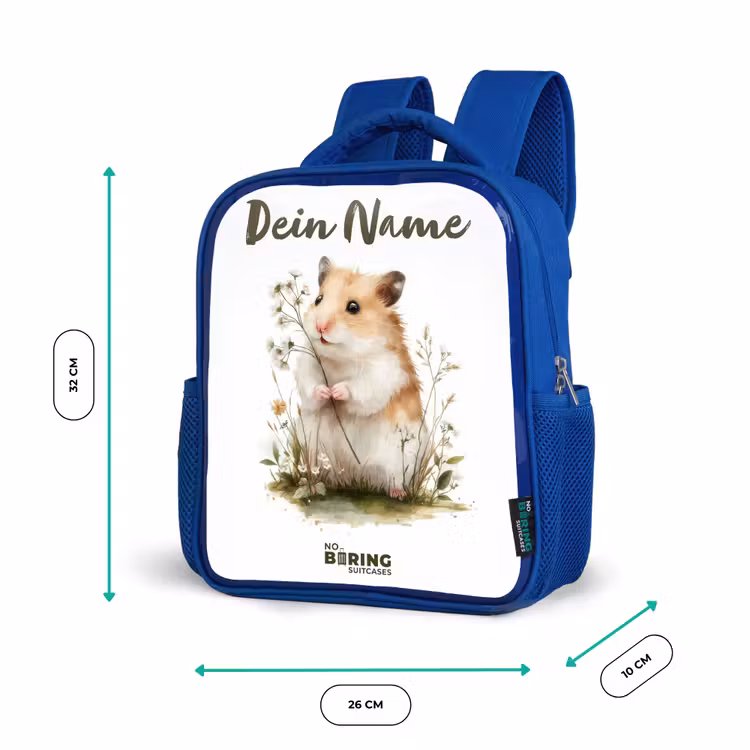 Kinderrucksack - Blau - Tier - Natur - Hamster — 6
