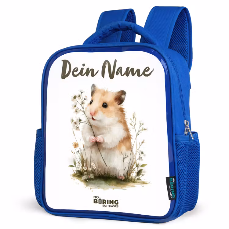 Kinderrucksack - Blau - Tier - Natur - Hamster — 7