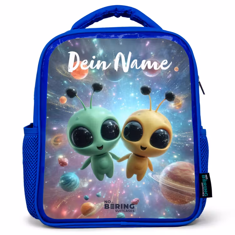 Kinderrucksack - Blau - Fröhliche außerirdische Freunde — 1