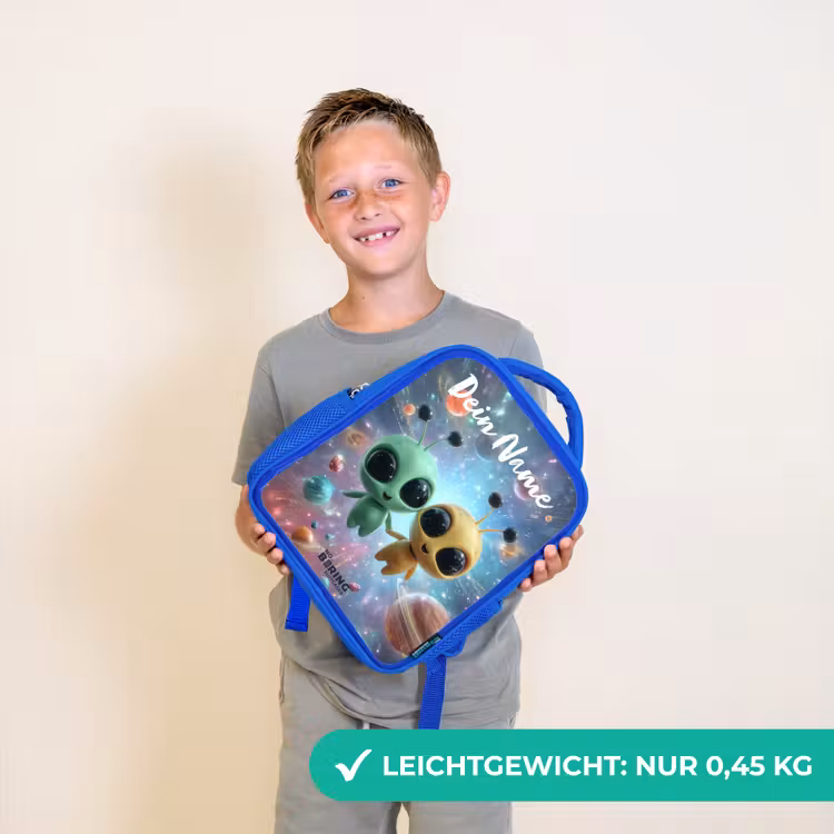 Kinderrucksack - Blau - Fröhliche außerirdische Freunde — 4