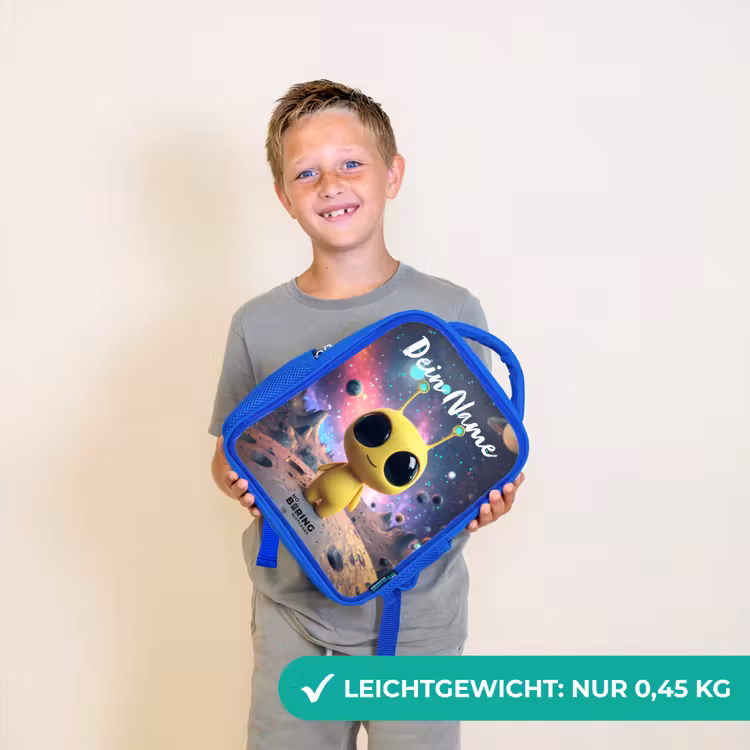 Kinderrucksack - Blau - Fröhlicher kleiner Außerirdischer — 4