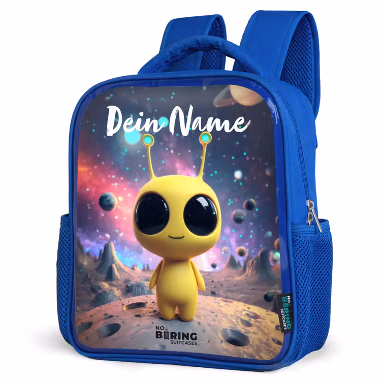 Kinderrucksack - Blau - Fröhlicher kleiner Außerirdischer — 7