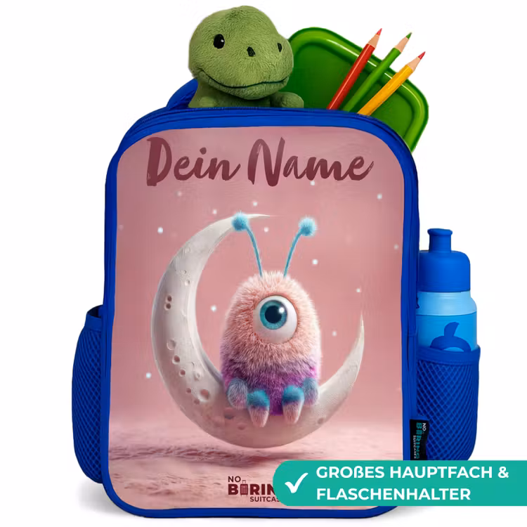 Kinderrucksack - Blau - Mondwippe mit Fluffy Weasel — 3
