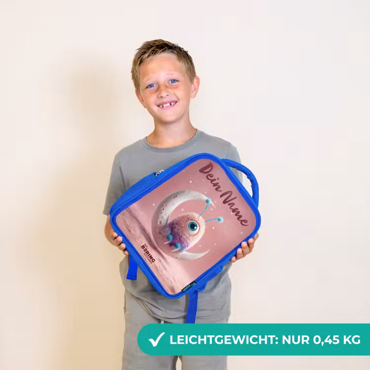 Kinderrucksack - Blau - Mondwippe mit Fluffy Weasel — 4