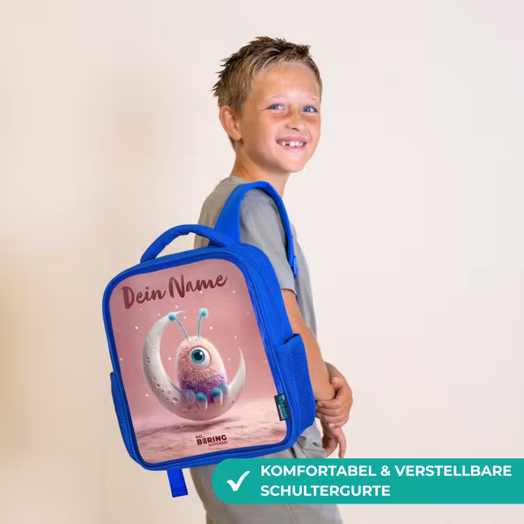 Kinderrucksack - Blau - Mondwippe mit Fluffy Weasel — 5