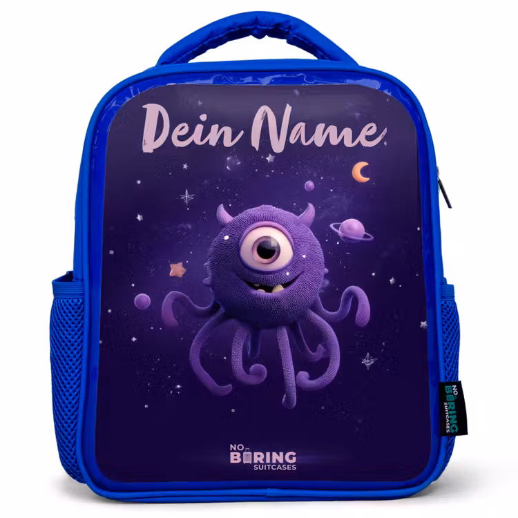 Kinderrucksack - Blau - Kosmisches Tentakelmonster — 1
