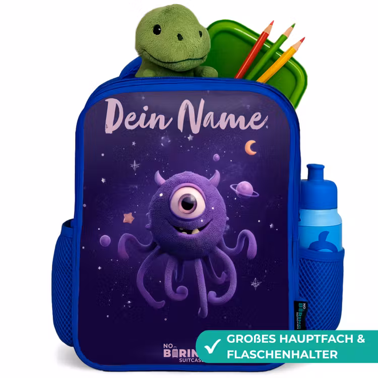 Kinderrucksack - Blau - Kosmisches Tentakelmonster — 3