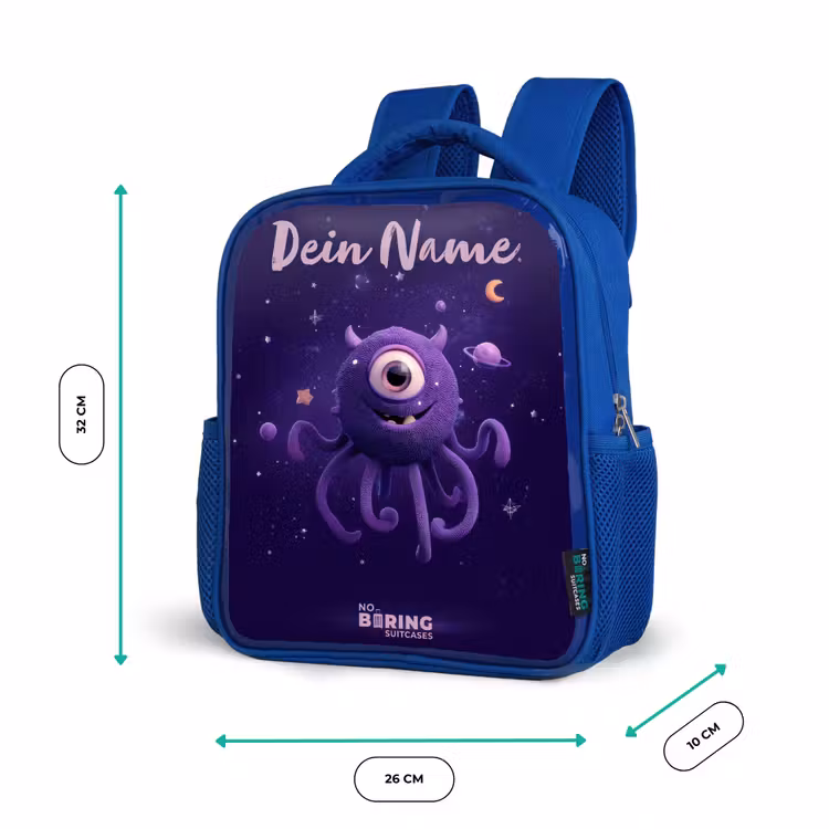 Kinderrucksack - Blau - Kosmisches Tentakelmonster — 6