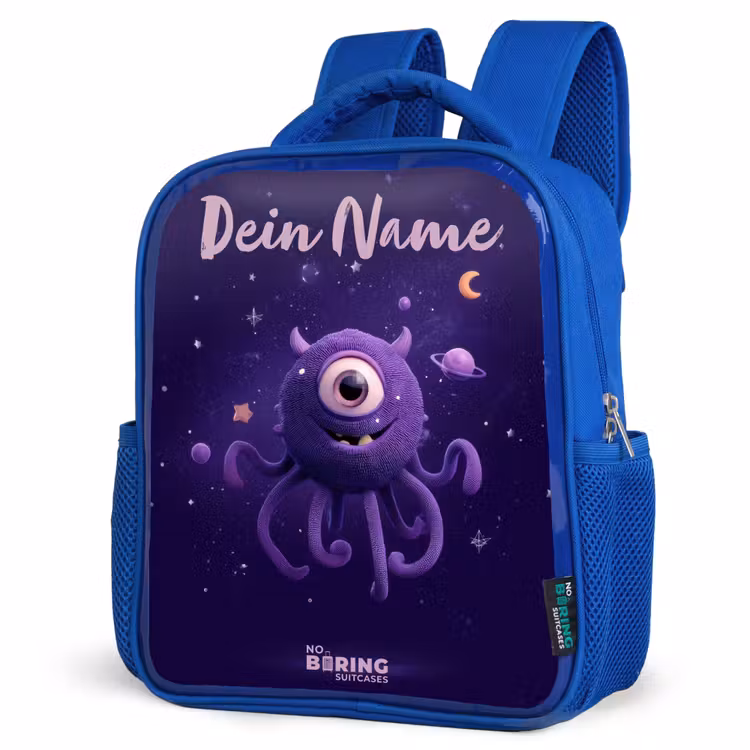 Kinderrucksack - Blau - Kosmisches Tentakelmonster — 7
