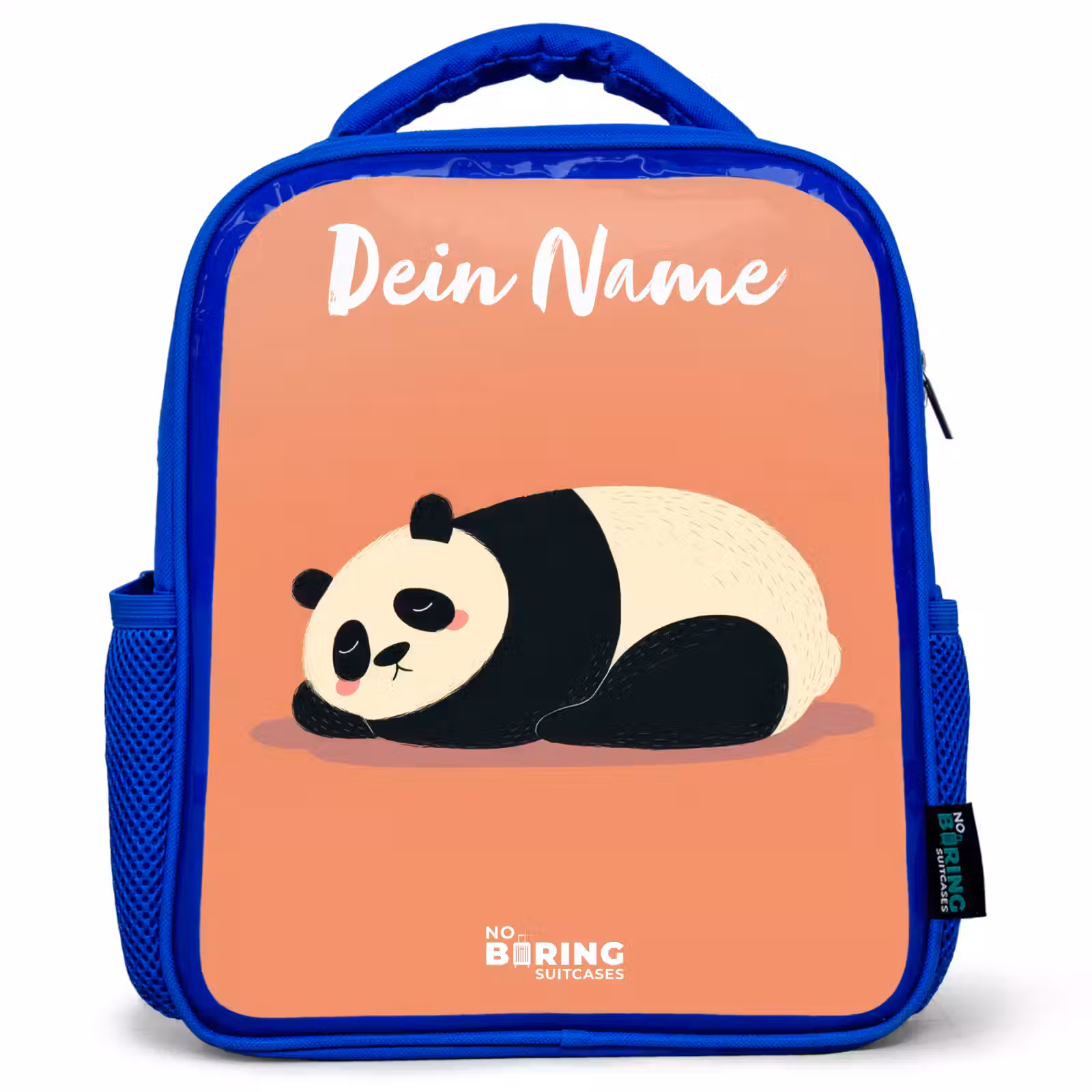 Kinderrucksack - Blau - Panda - Schlafend - Orange — 1