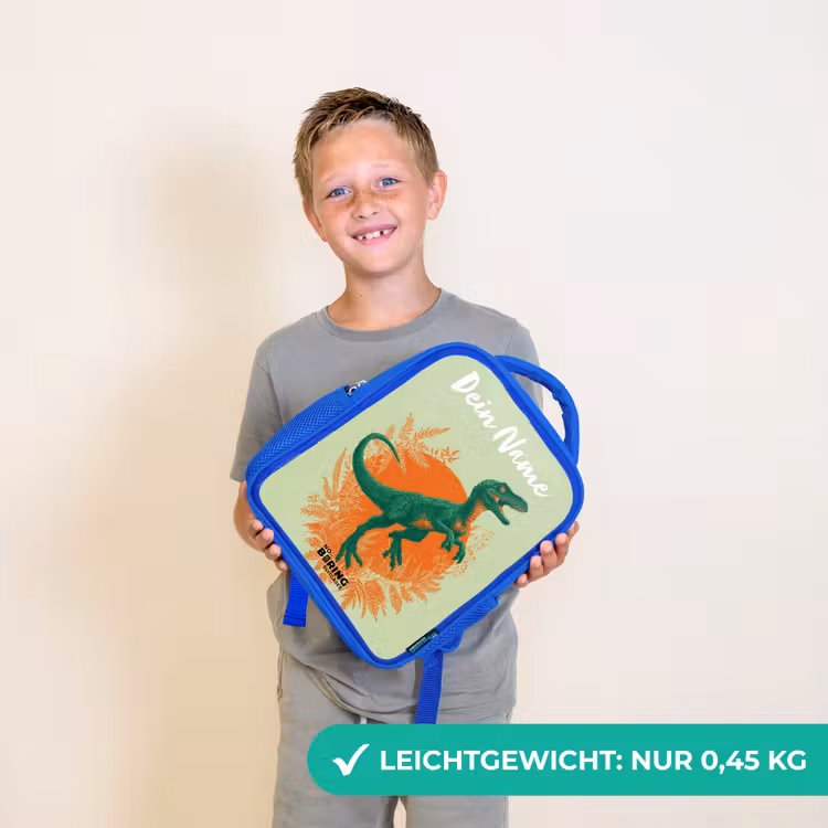 Kinderrucksack - Blau - Dino - Natur - Grün — 4