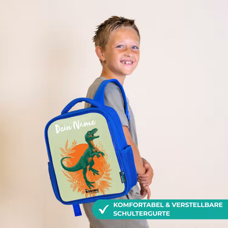 Kinderrucksack - Blau - Dino - Natur - Grün — 5