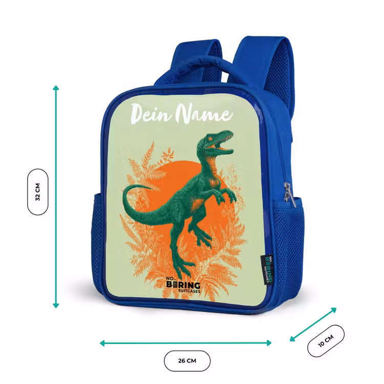 Kinderrucksack - Blau - Dino - Natur - Grün — 6