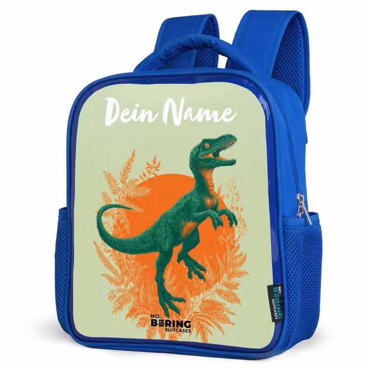 Kinderrucksack - Blau - Dino - Natur - Grün — 7