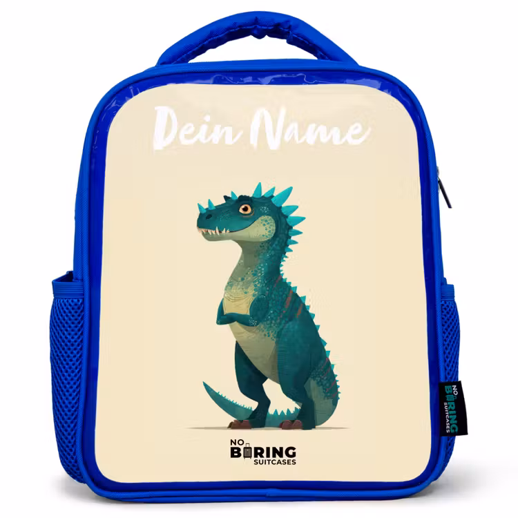 Kinderrucksack - Blau - Dino - Tier - Blau - Grün — 1