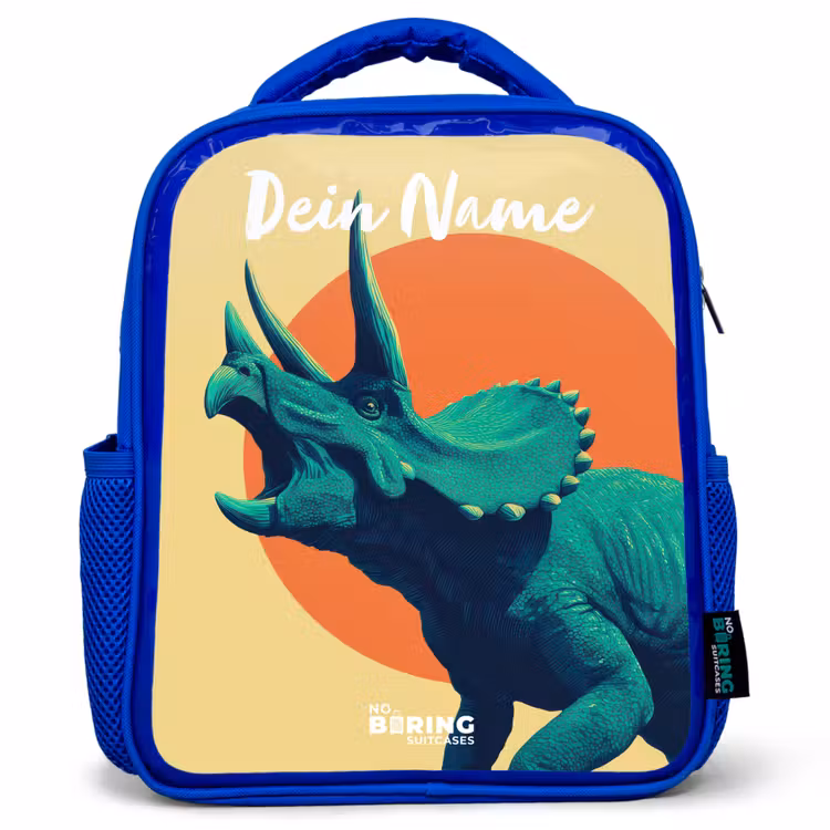 Kinderrucksack - Blau - Dino - Triceratops - Tier — 1
