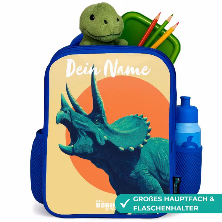 Kinderrucksack - Blau - Dino - Triceratops - Tier — 3