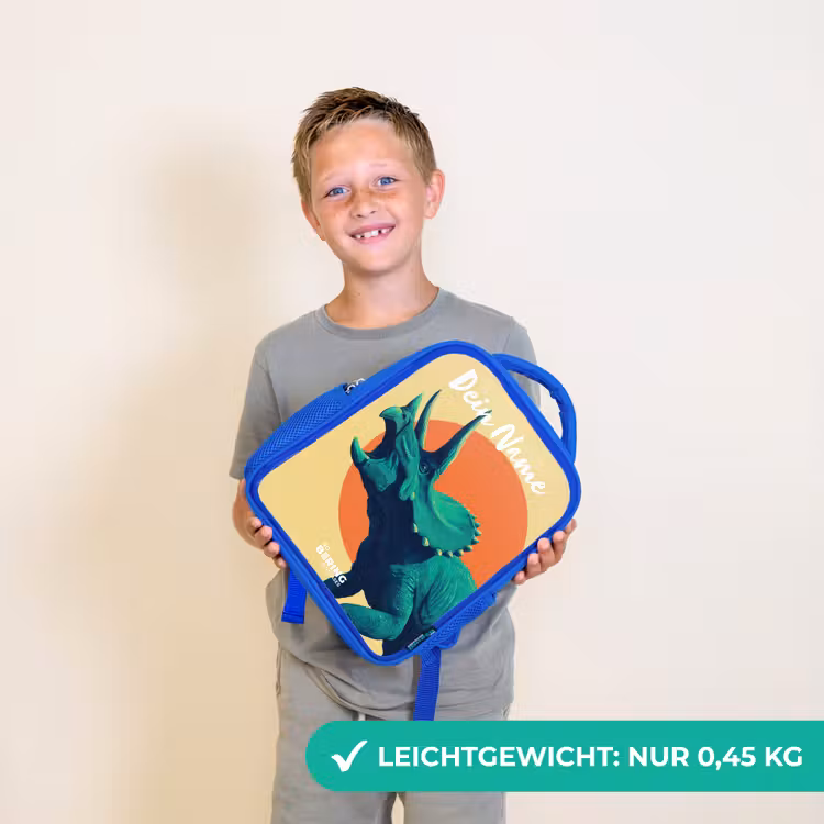 Kinderrucksack - Blau - Dino - Triceratops - Tier — 4