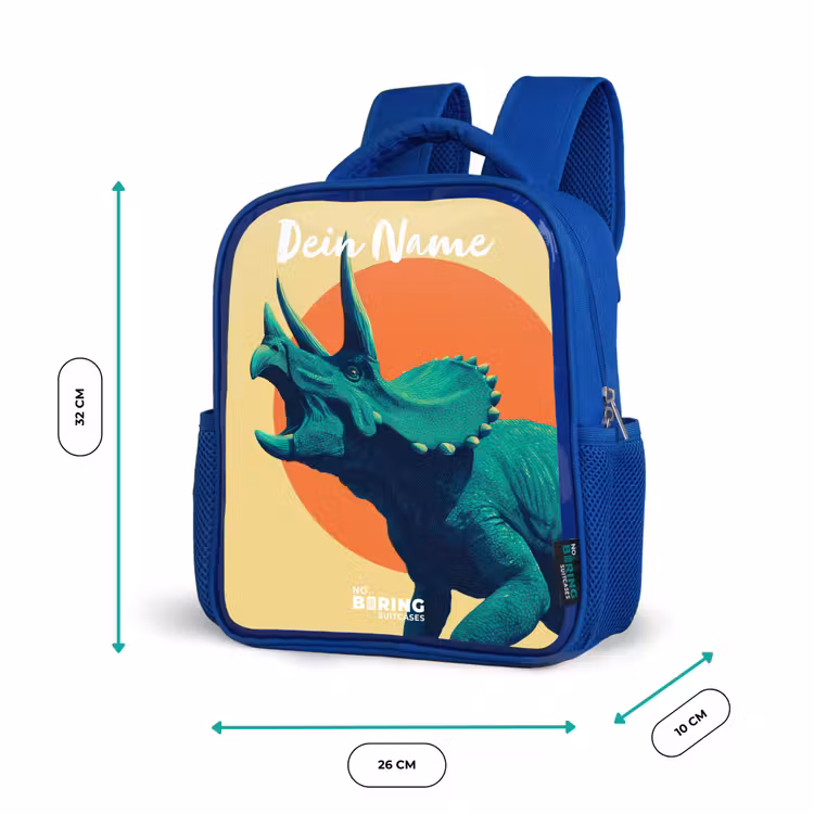 Kinderrucksack - Blau - Dino - Triceratops - Tier — 6