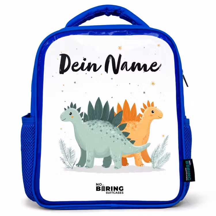 Kinderrucksack - Blau - Dinos - Tiere - Sterne — 1