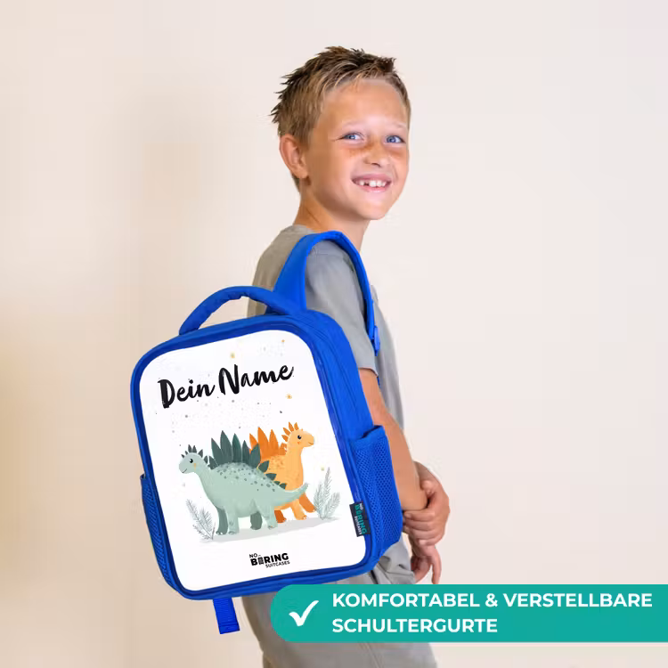 Kinderrucksack - Blau - Dinos - Tiere - Sterne — 5