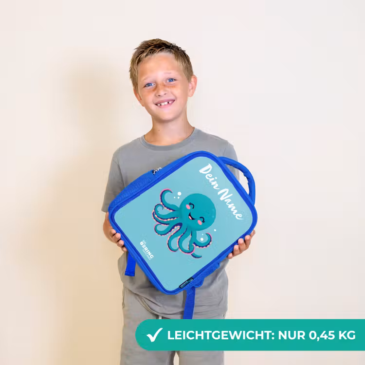Kinderrucksack - Blau - Oktopus - Wasser - Blau — 4