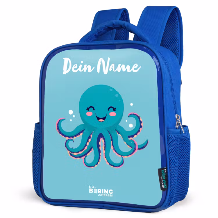 Kinderrucksack - Blau - Oktopus - Wasser - Blau — 7