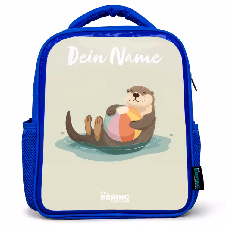 Kinderrucksack - Blau - Otter - Strandball - Wasser — 1