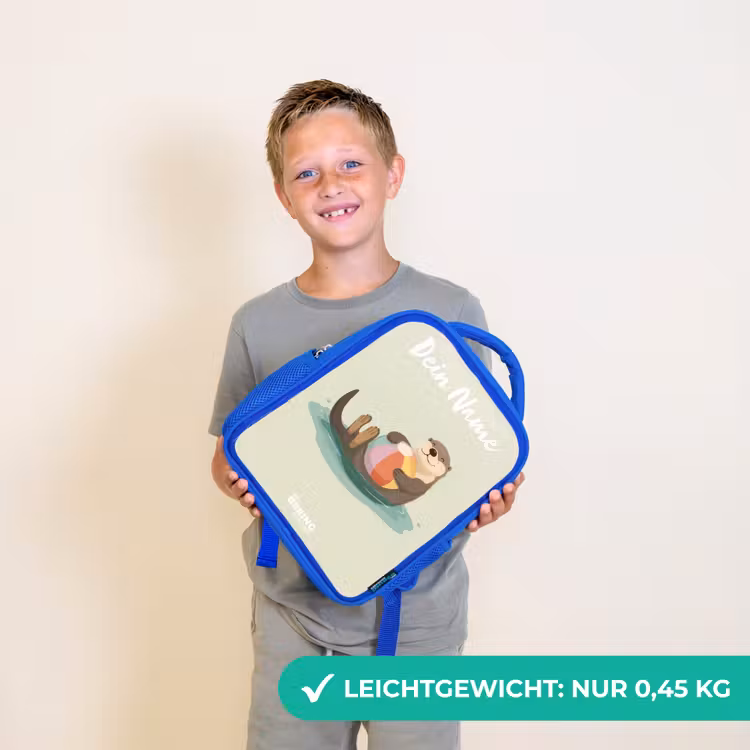 Kinderrucksack - Blau - Otter - Strandball - Wasser — 4