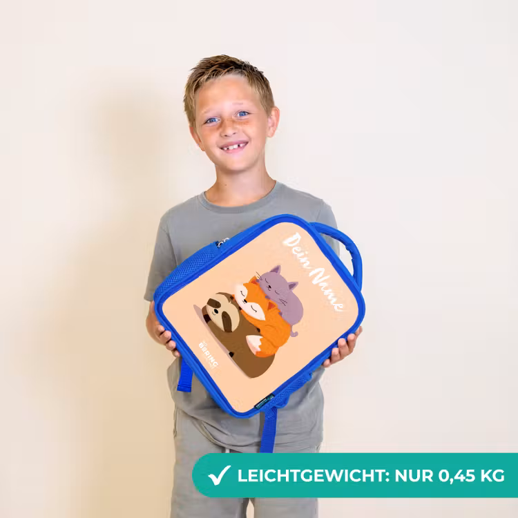 Kinderrucksack - Blau - Tiere - Schlafen - Gemeinsam — 4