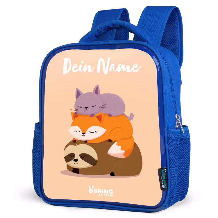 Kinderrucksack - Blau - Tiere - Schlafen - Gemeinsam — 7