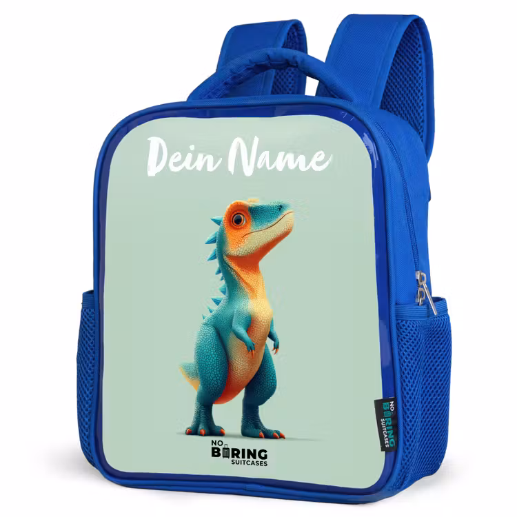 Kinderrucksack - Blau - Dino - Tier - Grün - Orange — 7