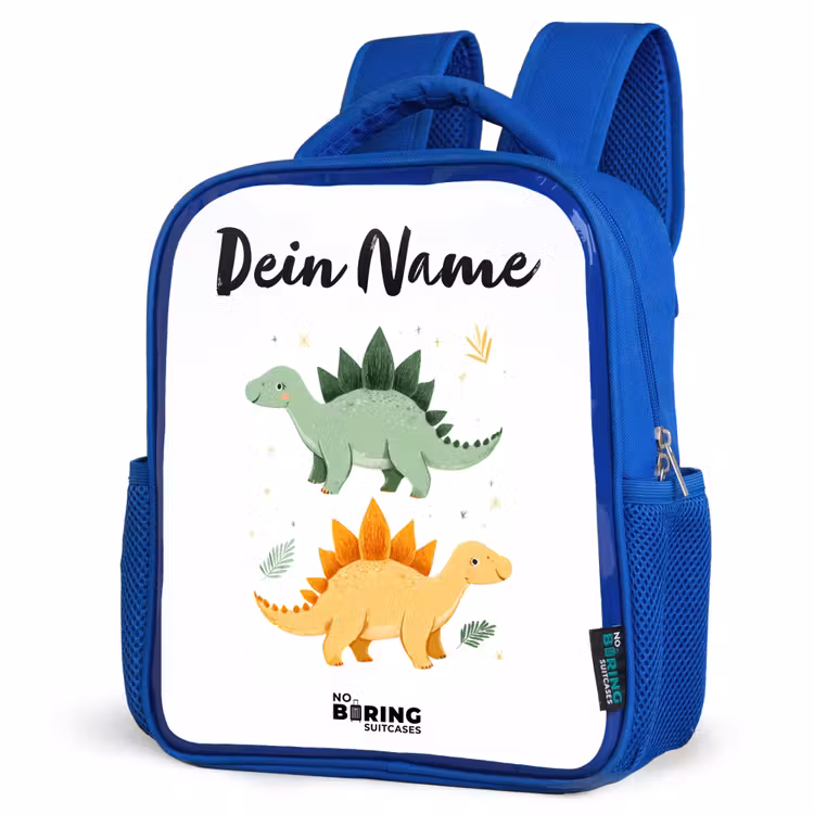 Kinderrucksack - Blau - Dinos - Tiere - Grün - Orange — 7