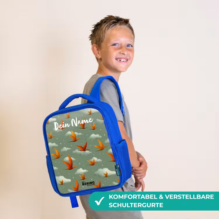 Kinderrucksack - Blau - Muster - Dino - Flugsaurier — 5