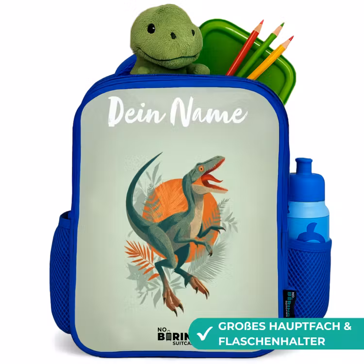 Kinderrucksack - Blau - Tier - Dino - Natur — 3