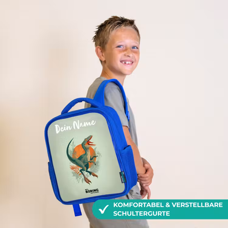 Kinderrucksack - Blau - Tier - Dino - Natur — 5