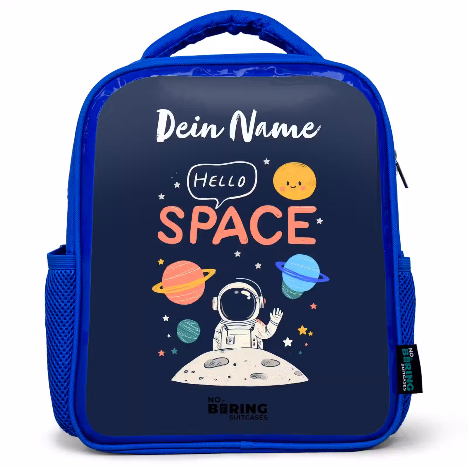 Kinderrucksack - Blau - Astronaut - Zitat - Planeten - Sterne — 1