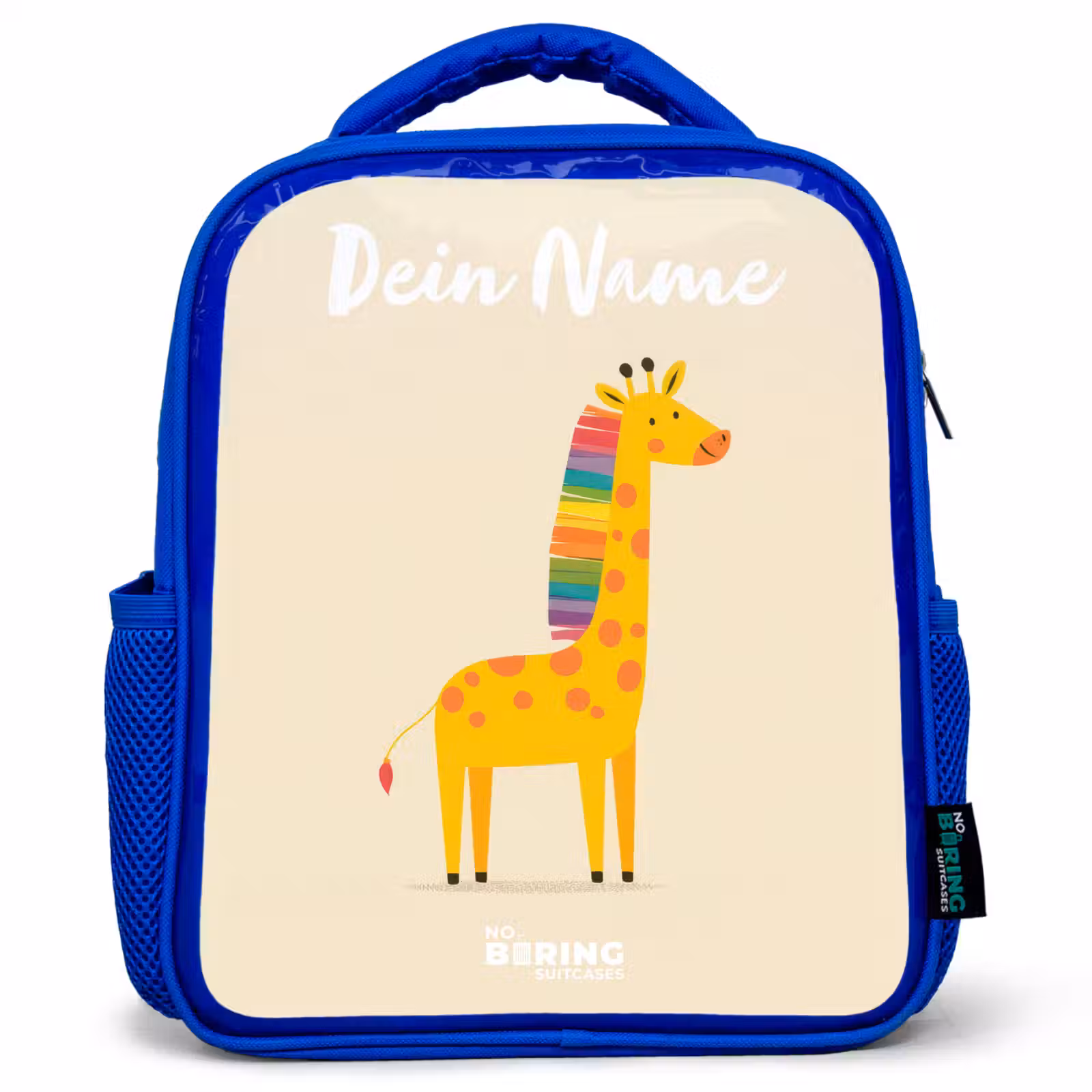 Kinderrucksack - Blau - Giraffe - Tier - Farbenfroh — 1