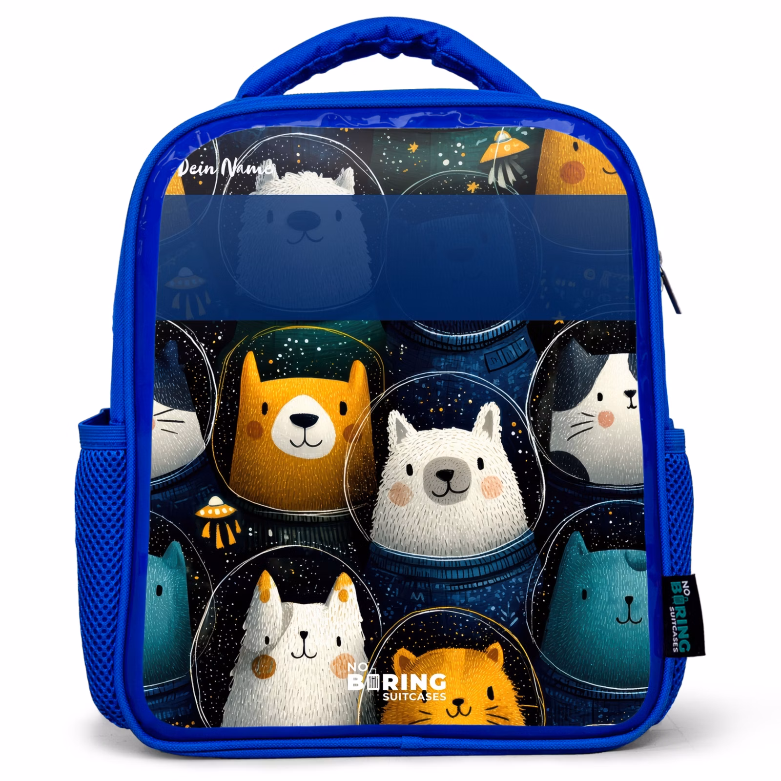 Kinderrucksack - Blau - Tiere - Sterne - Planeten - Astronaut — 1