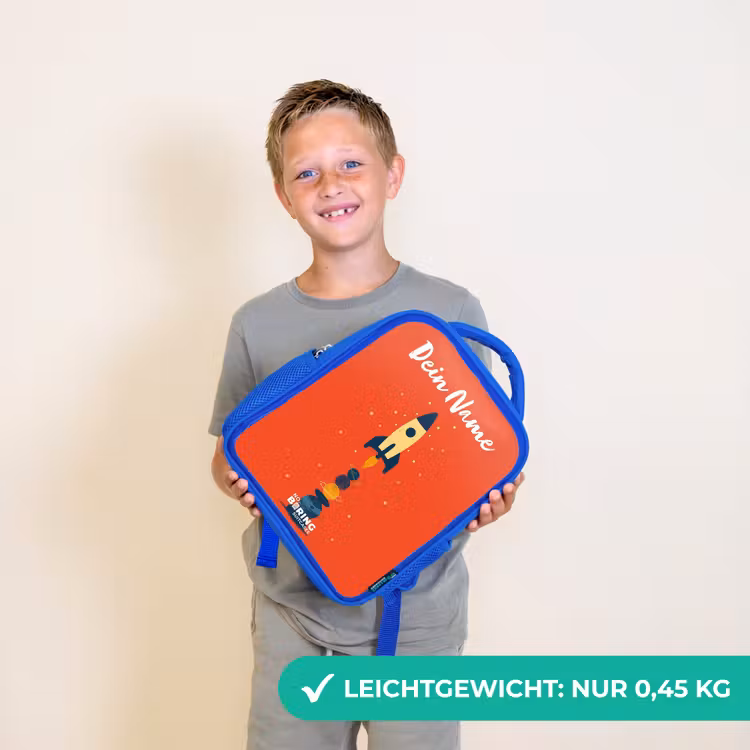 Kinderrucksack - Blau - Rakete - Sterne - Planeten — 4