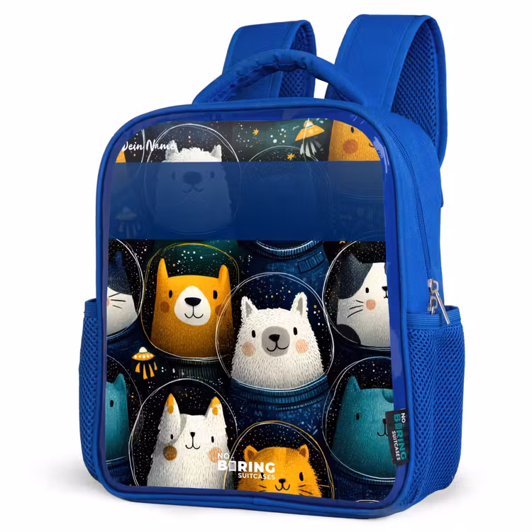 Kinderrucksack - Blau - Tiere - Sterne - Planeten - Astronaut — 7