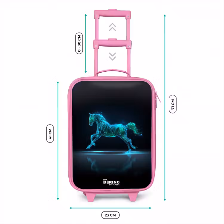 Kinderkoffer Rosa - Futuristisches galoppierendes Pferd — 7