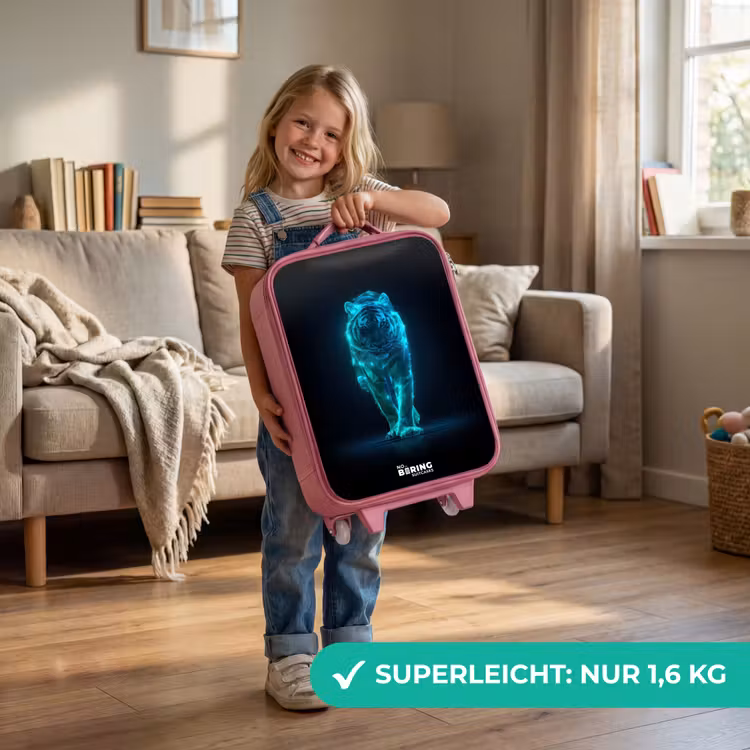 Kinderkoffer Rosa - Glühender Tiger in Bewegung — 3