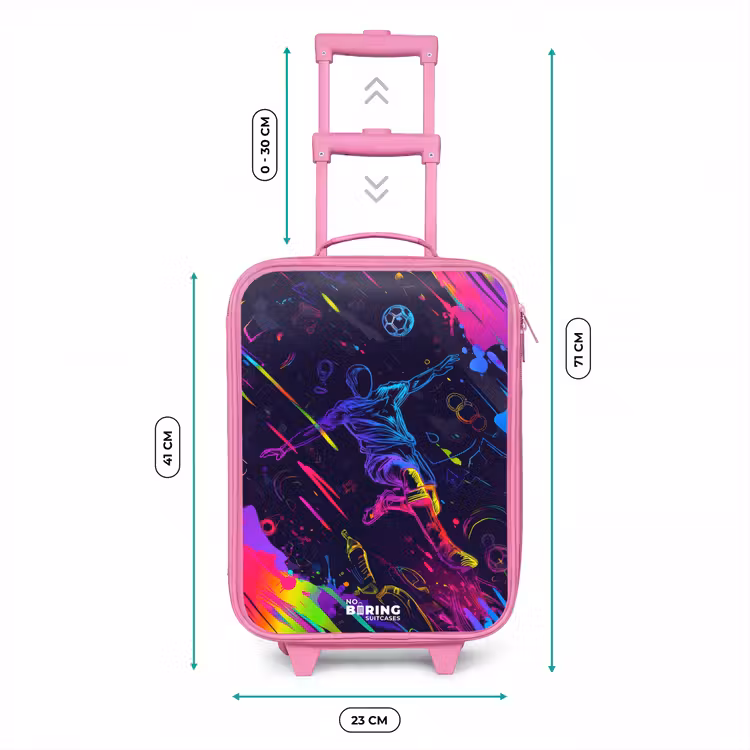 Kinderkoffer Rosa - Neon-Fußballspieler mit Action — 7